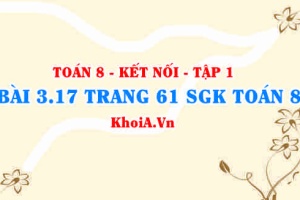 Bài 3.17 trang 61 SGK Toán 8 tập 1 Kết nối tri thức